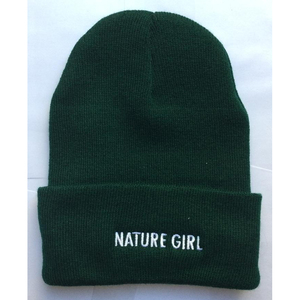 NATURE GIRl LOGO BEANIE GREEN